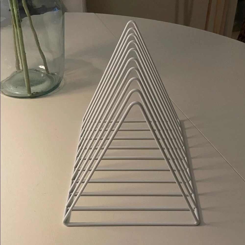 White, desk paper holder, metal